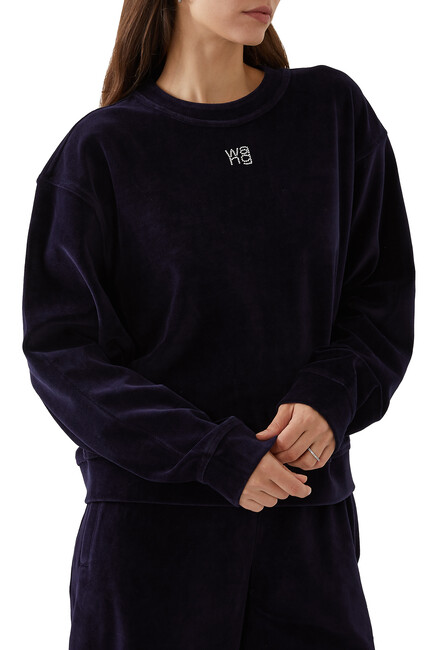 Hotfix Logo Sweatshirt In Velour
